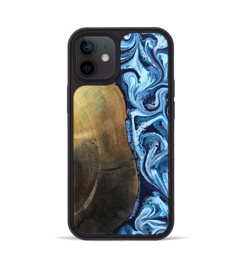iPhone 12 Wood Phone Case - Keshawn (Blue, 784130)