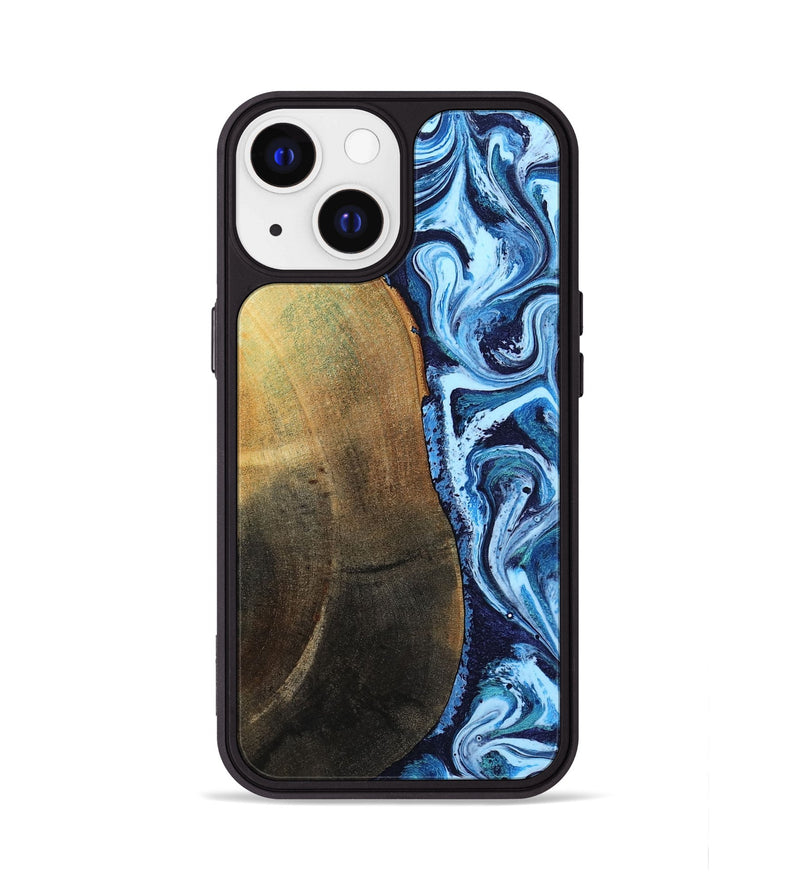 iPhone 13 Wood Phone Case - Keshawn (Blue, 784130)