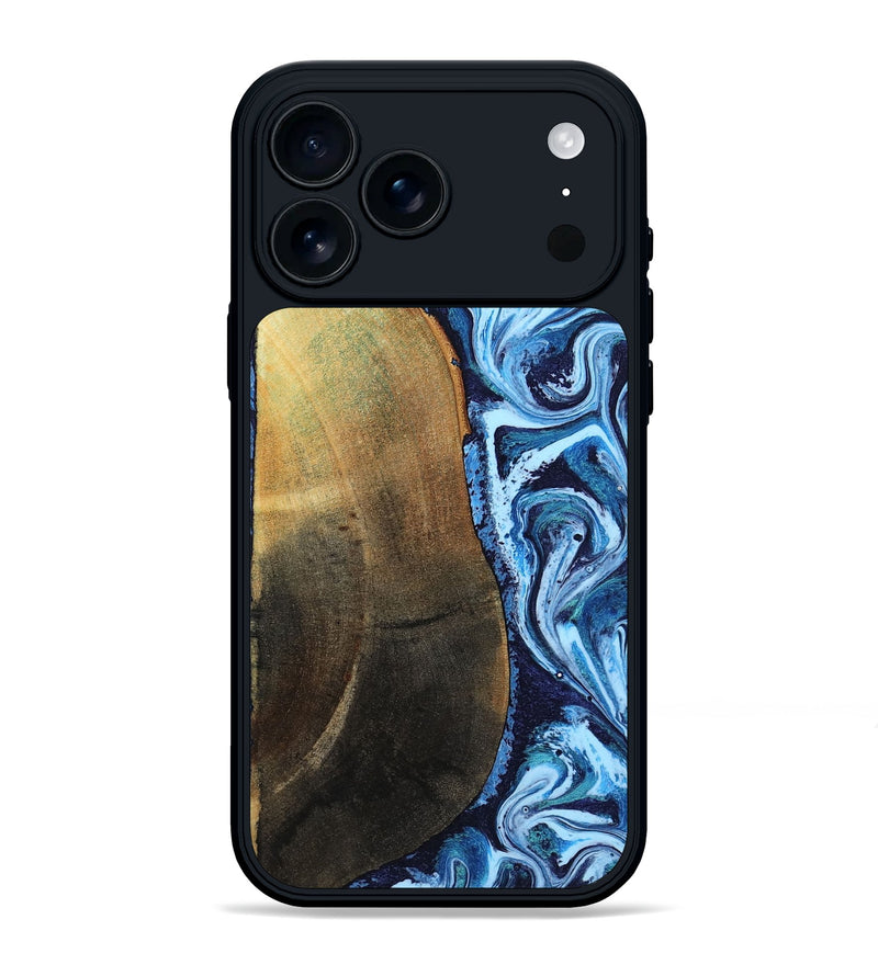 iPhone 17 Pro Max Wood Phone Case - Keshawn (Blue, 784130)