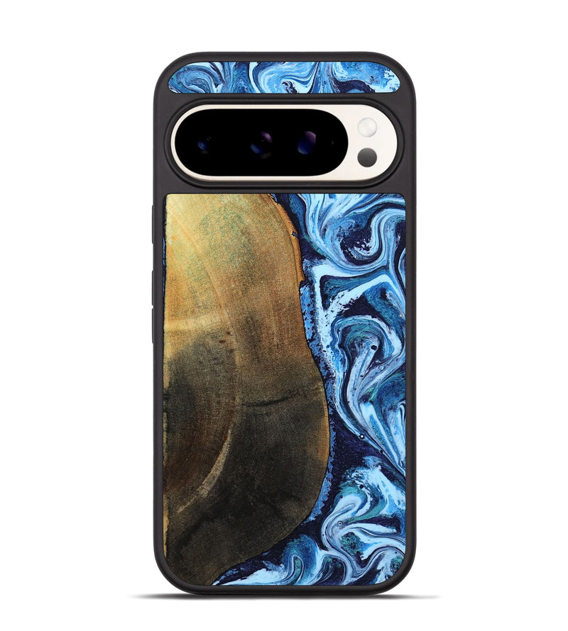 Pixel 9 Wood Phone Case - Keshawn (Blue, 784130)