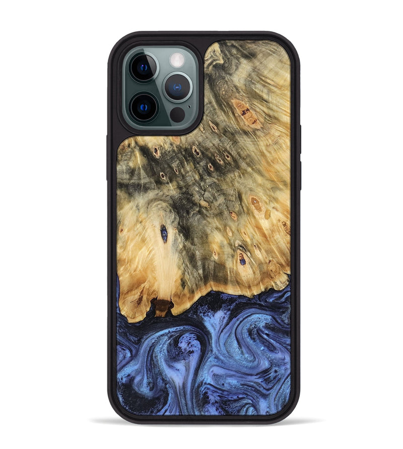 iPhone 12 Pro Max Wood Phone Case - Andi (Blue, 784136)