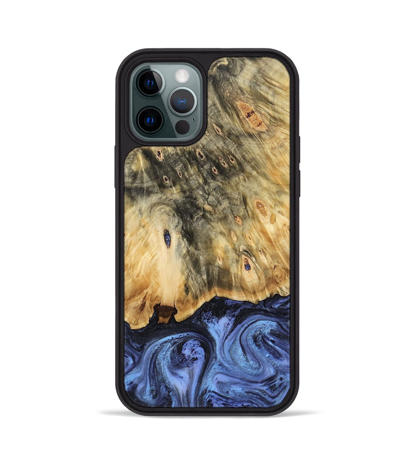 iPhone 12 Pro Wood Phone Case - Andi (Blue, 784136)