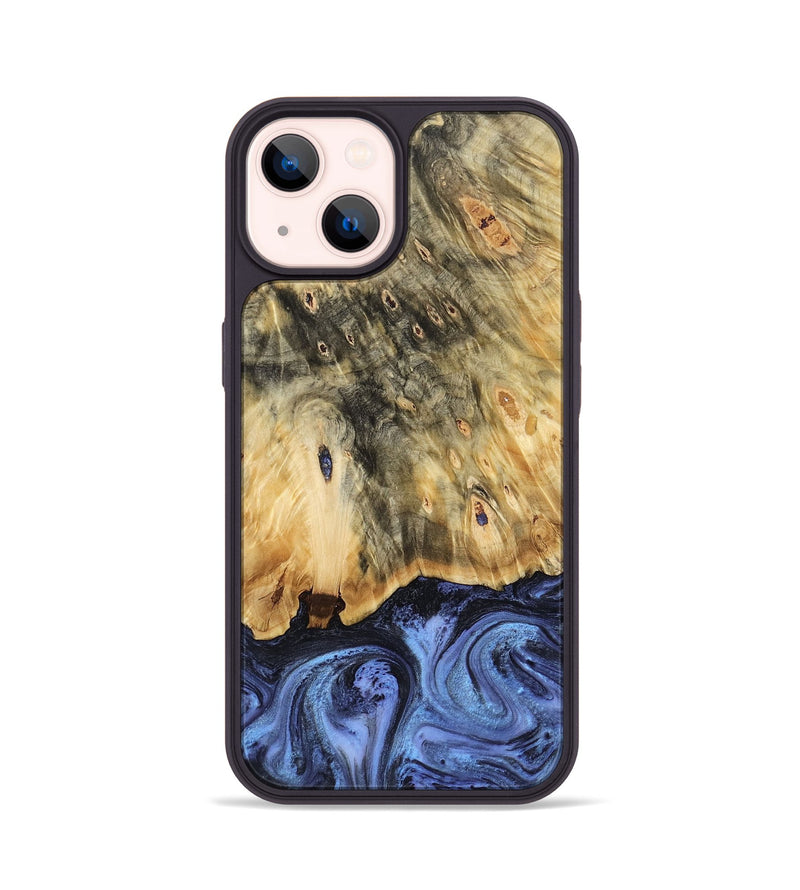 iPhone 14 Wood Phone Case - Andi (Blue, 784136)