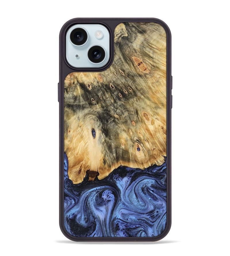 iPhone 15 Plus Wood Phone Case - Andi (Blue, 784136)