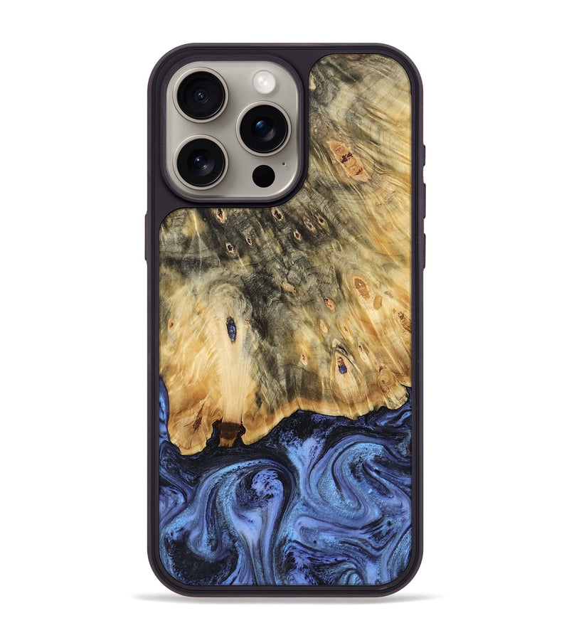 iPhone 15 Pro Max Wood Phone Case - Andi (Blue, 784136)