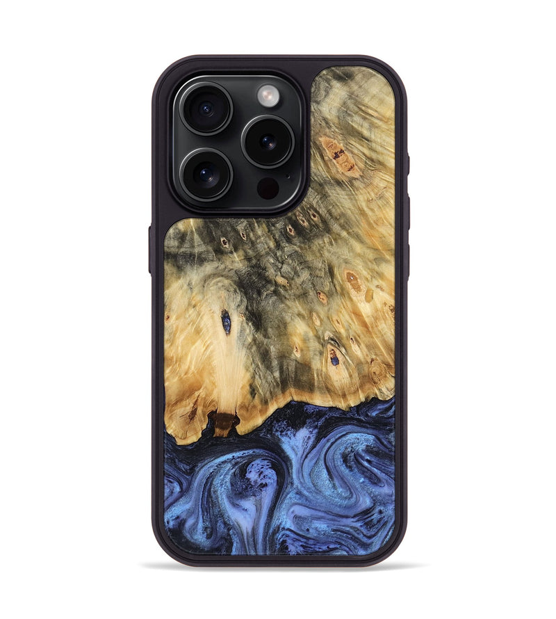 iPhone 15 Pro Wood Phone Case - Andi (Blue, 784136)