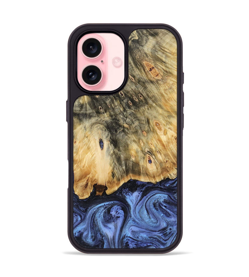 iPhone 16 Wood Phone Case - Andi (Blue, 784136)