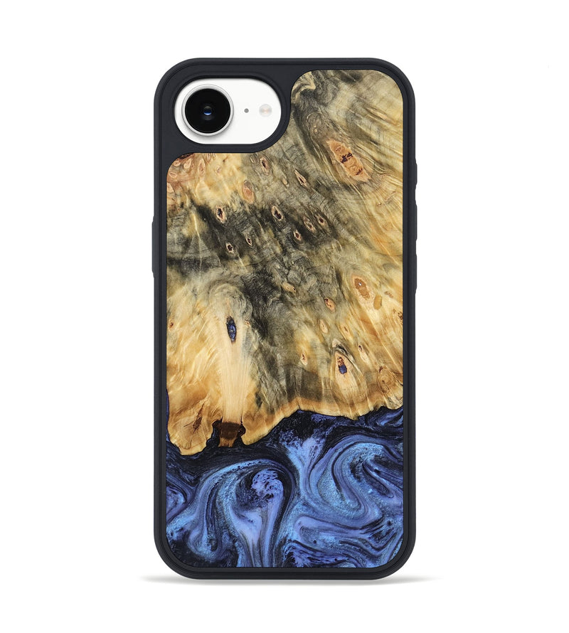 iPhone 16e Wood Phone Case - Andi (Blue, 784136)