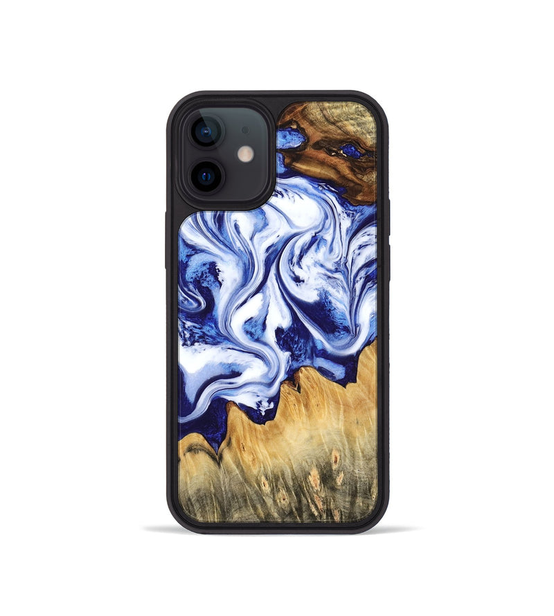 iPhone 12 mini Wood Phone Case - Freeman (Blue, 784138)