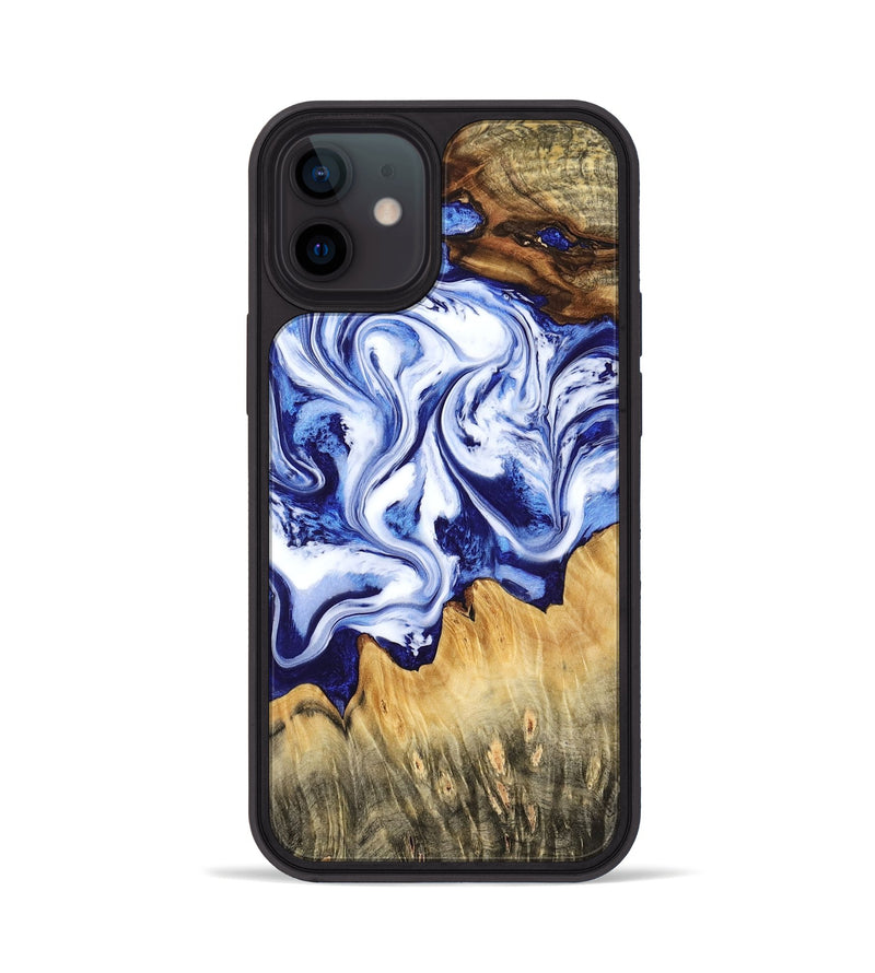 iPhone 12 Wood Phone Case - Freeman (Blue, 784138)