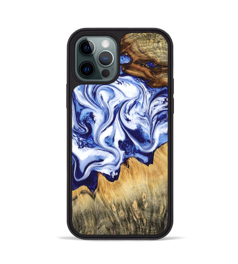 iPhone 12 Pro Wood Phone Case - Freeman (Blue, 784138)