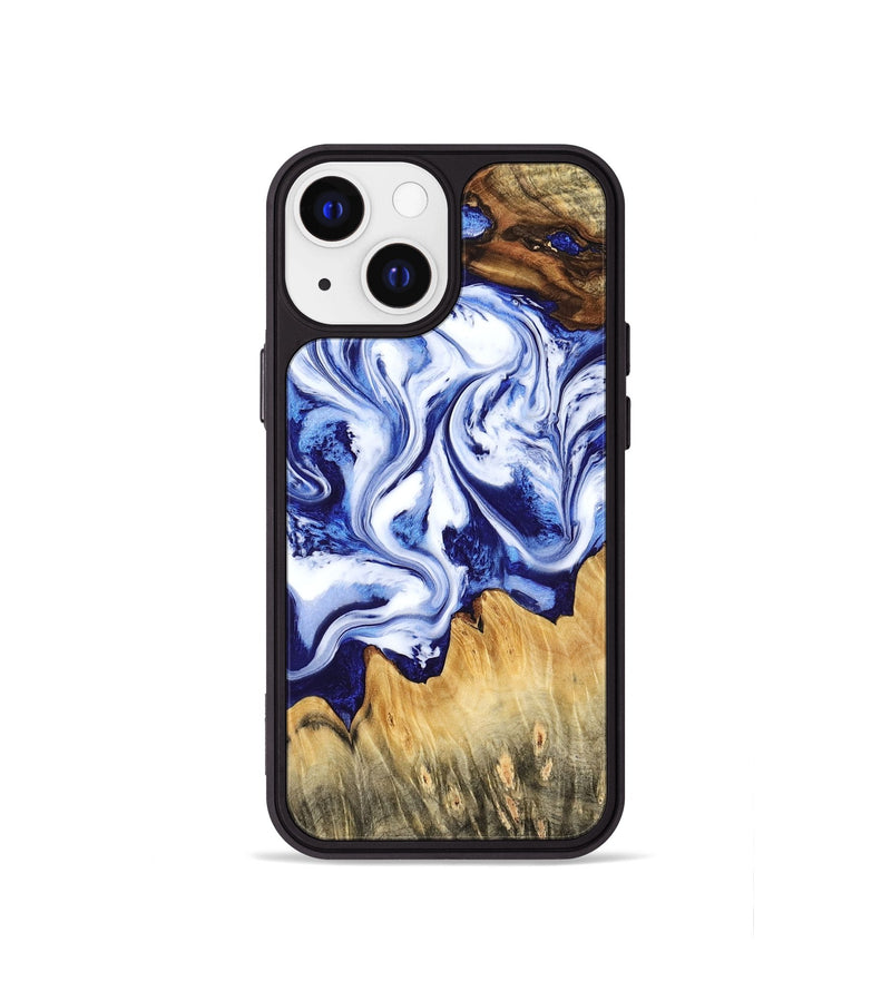iPhone 13 mini Wood Phone Case - Freeman (Blue, 784138)
