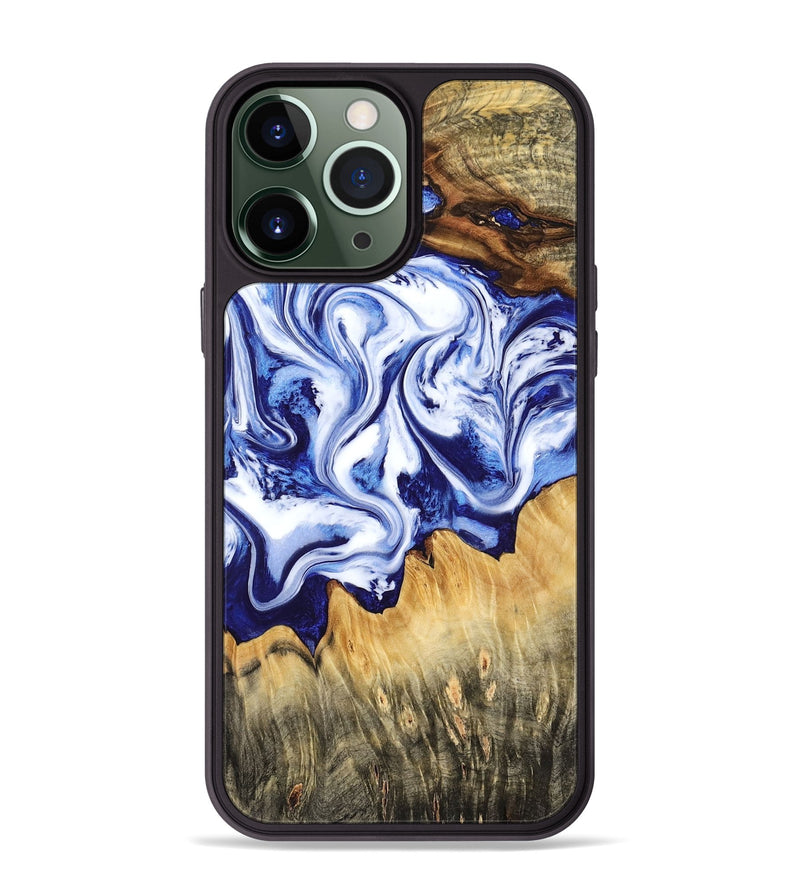 iPhone 13 Pro Max Wood Phone Case - Freeman (Blue, 784138)