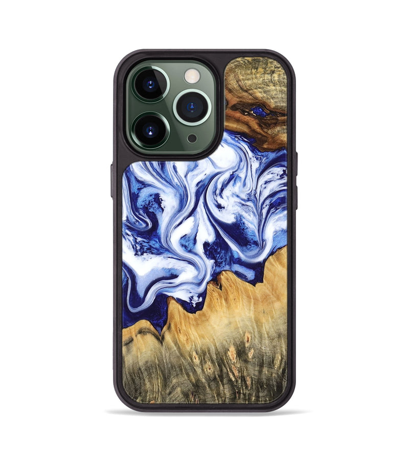 iPhone 13 Pro Wood Phone Case - Freeman (Blue, 784138)