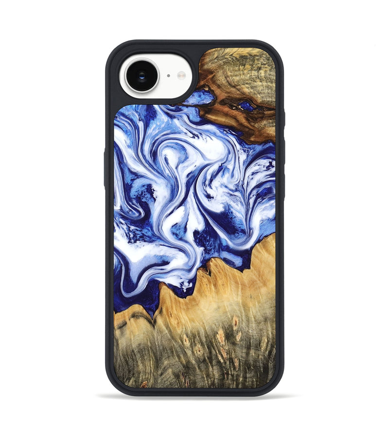 iPhone 16e Wood Phone Case - Freeman (Blue, 784138)