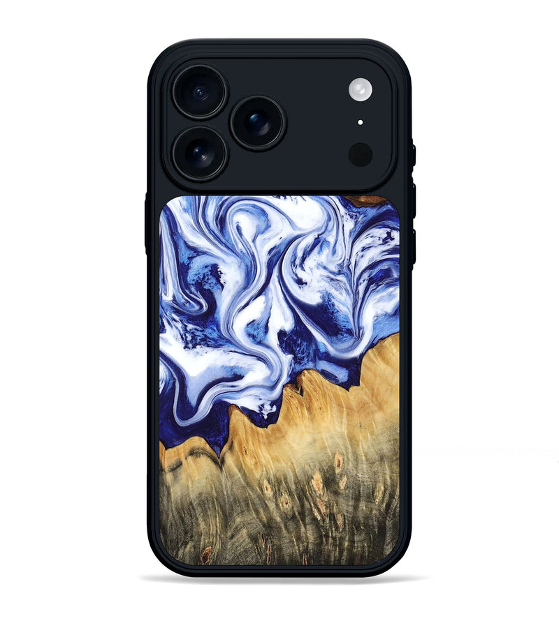 iPhone 17 Pro Max Wood Phone Case - Freeman (Blue, 784138)