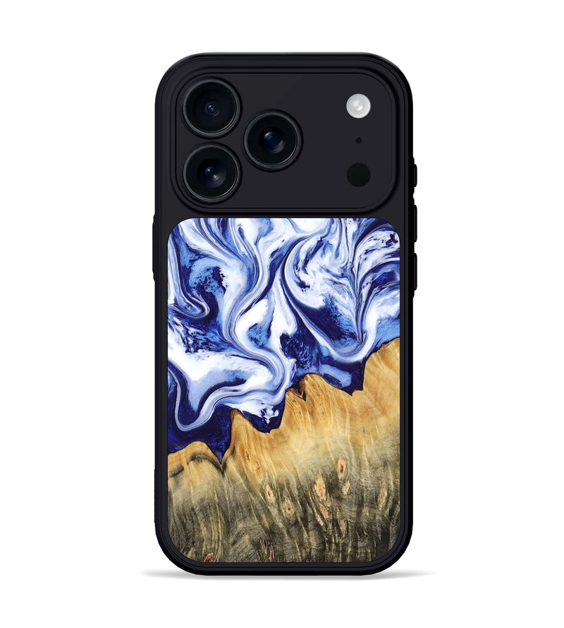 iPhone 17 Pro Wood Phone Case - Freeman (Blue, 784138)