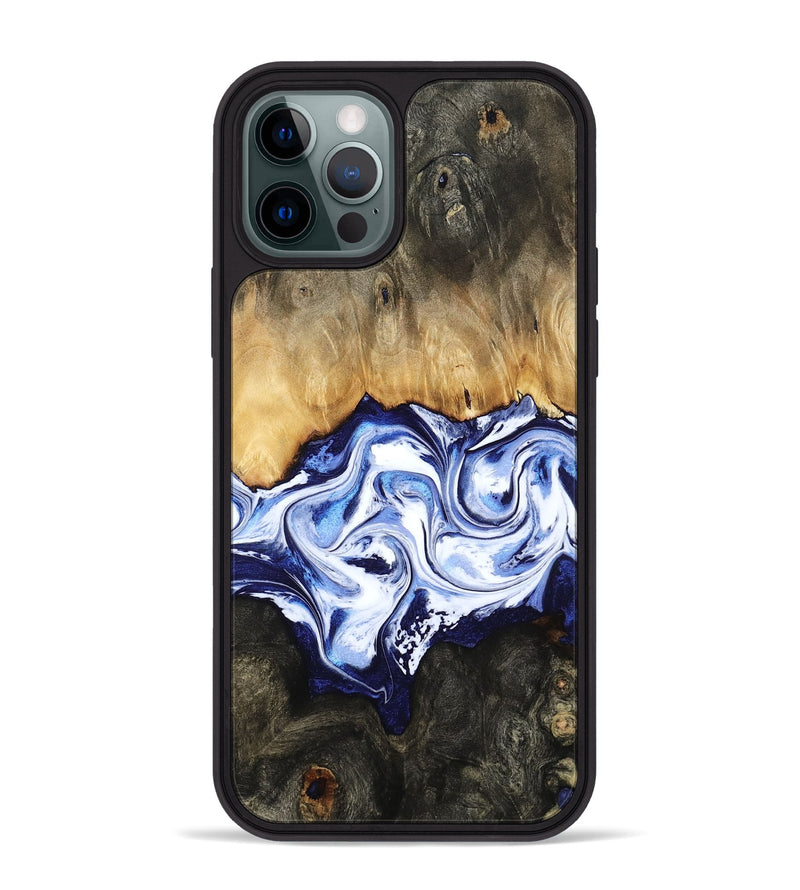iPhone 12 Pro Max Wood Phone Case - Floyd (Blue, 784140)