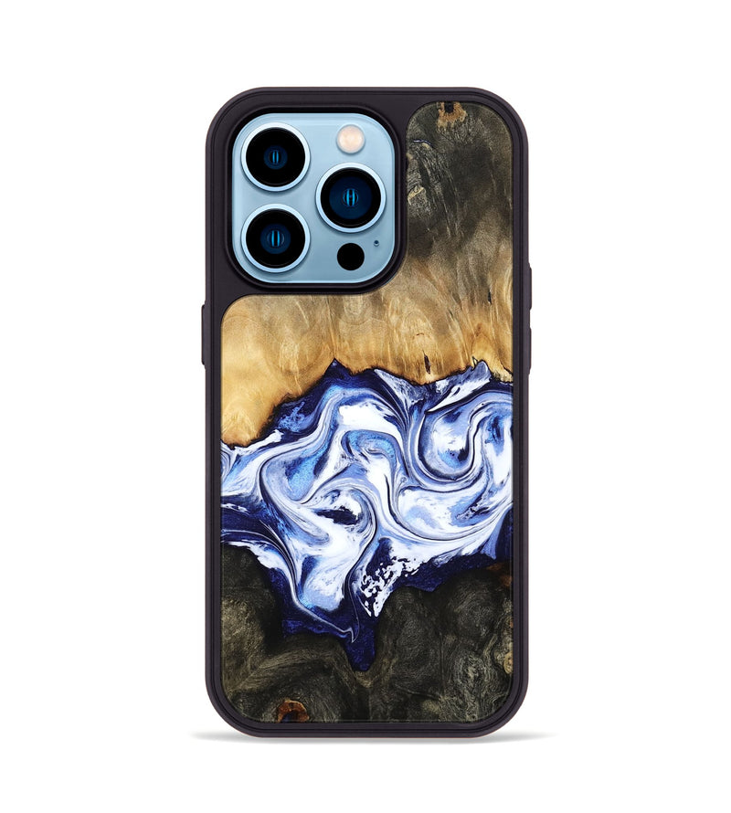 iPhone 14 Pro Wood Phone Case - Floyd (Blue, 784140)