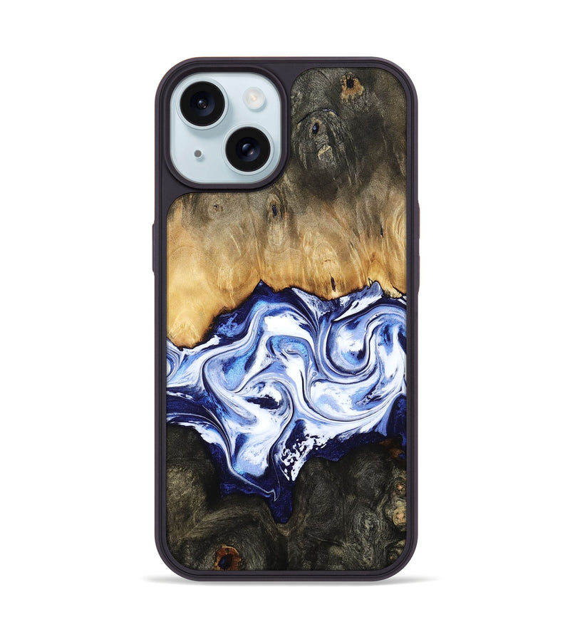 iPhone 15 Wood Phone Case - Floyd (Blue, 784140)
