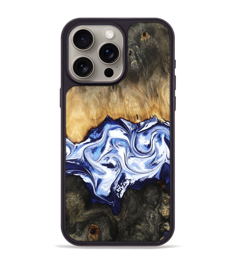iPhone 15 Pro Max Wood Phone Case - Floyd (Blue, 784140)
