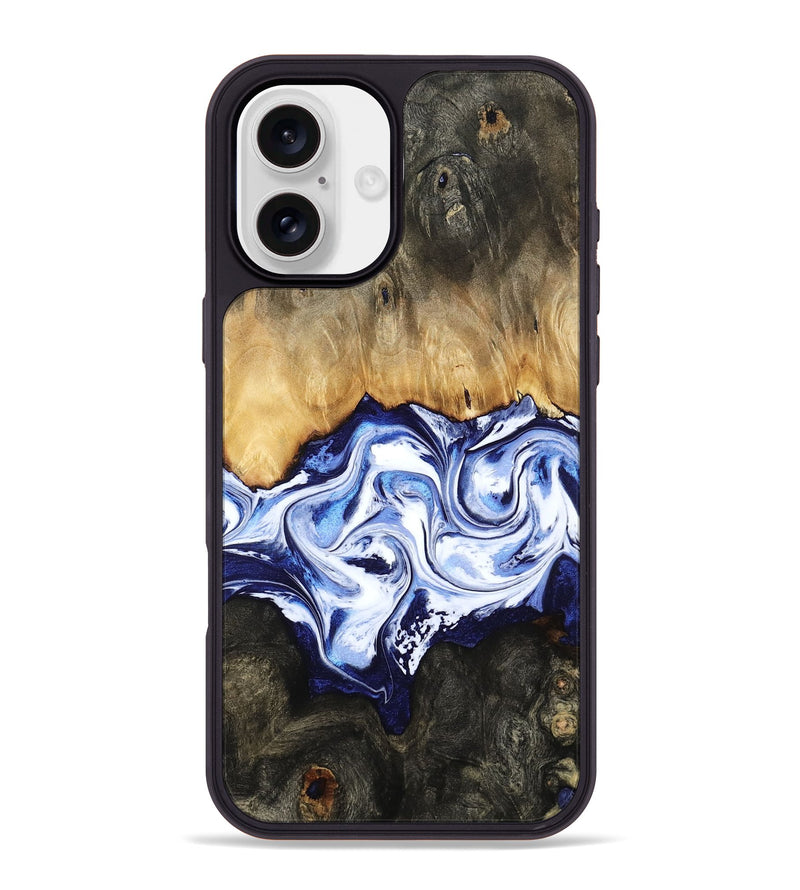 iPhone 16 Plus Wood Phone Case - Floyd (Blue, 784140)