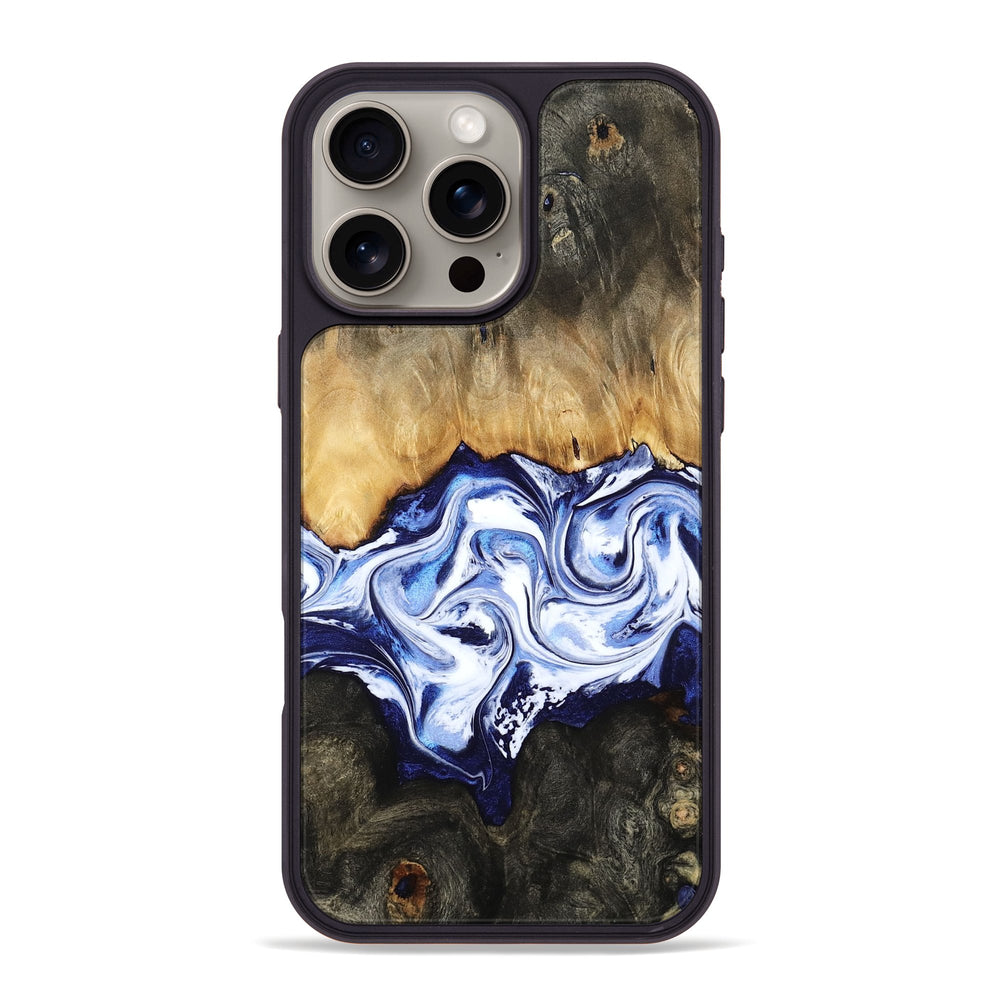 iPhone 16 Pro Max Wood Phone Case - Floyd (Blue, 784140