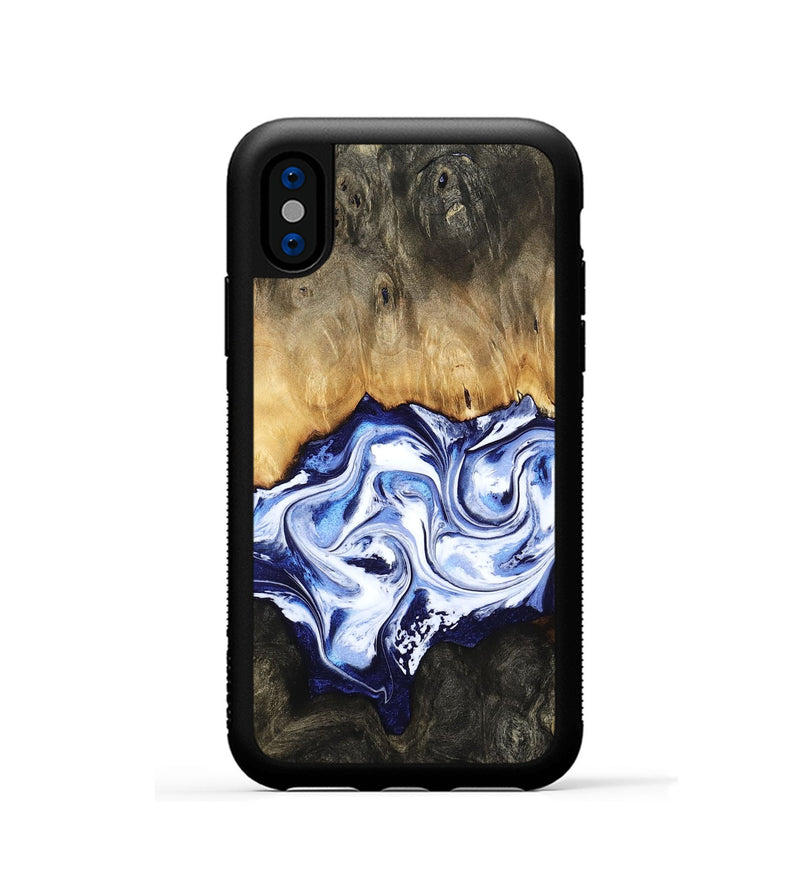 iPhone Xs Wood Phone Case - Floyd (Blue, 784140)