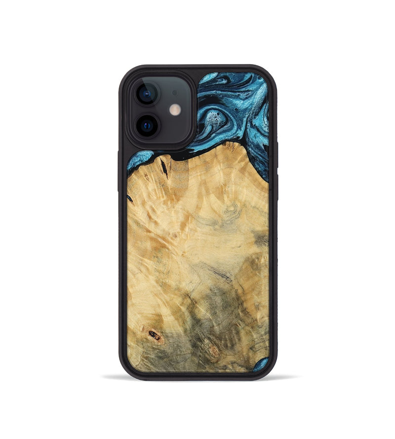 iPhone 12 mini Wood Phone Case - Talon (Blue, 784143)