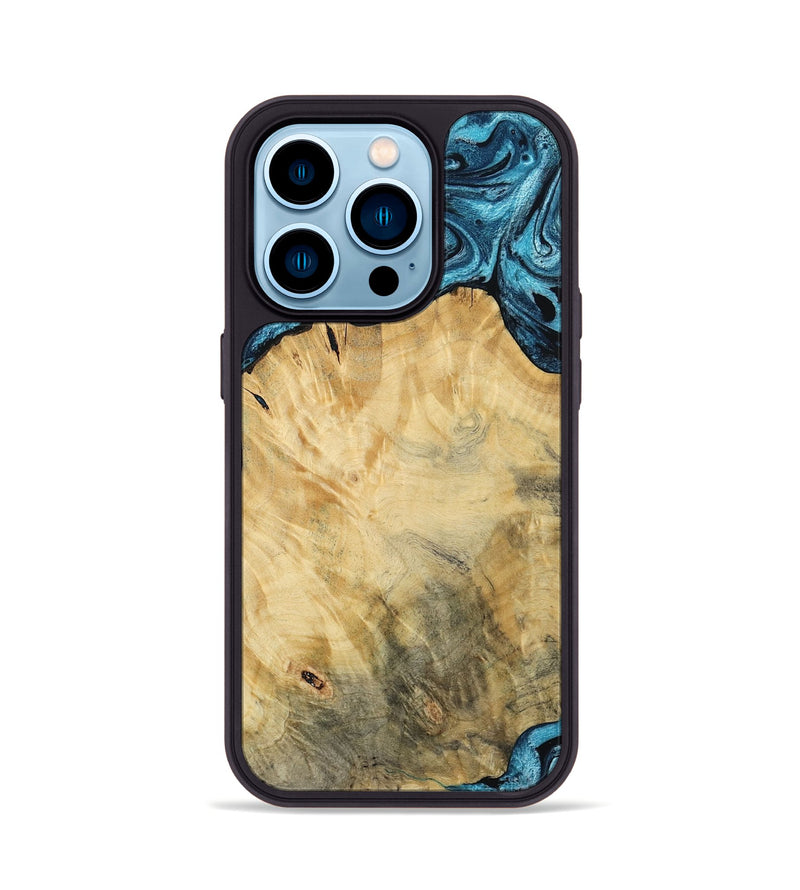 iPhone 14 Pro Wood Phone Case - Talon (Blue, 784143)