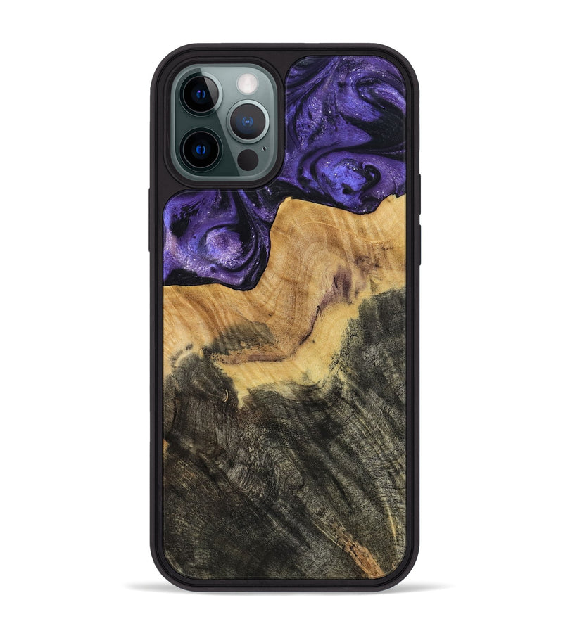 iPhone 12 Pro Max Wood Phone Case - Odessa (Purple, 784353)