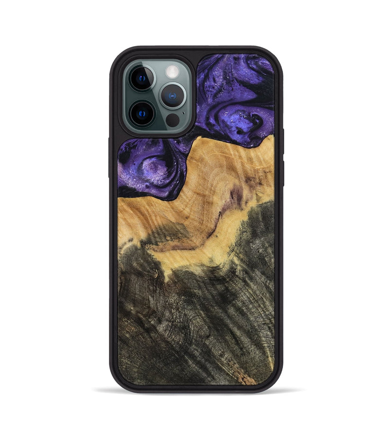 iPhone 12 Pro Wood Phone Case - Odessa (Purple, 784353)