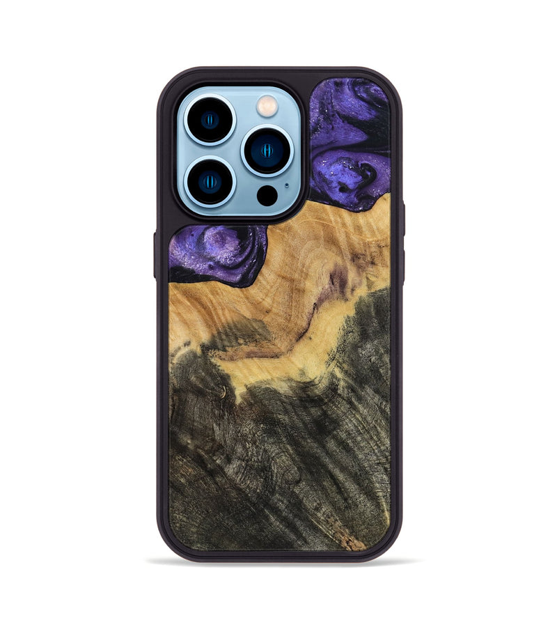 iPhone 14 Pro Wood Phone Case - Odessa (Purple, 784353)