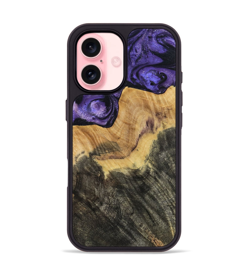 iPhone 16 Wood Phone Case - Odessa (Purple, 784353)