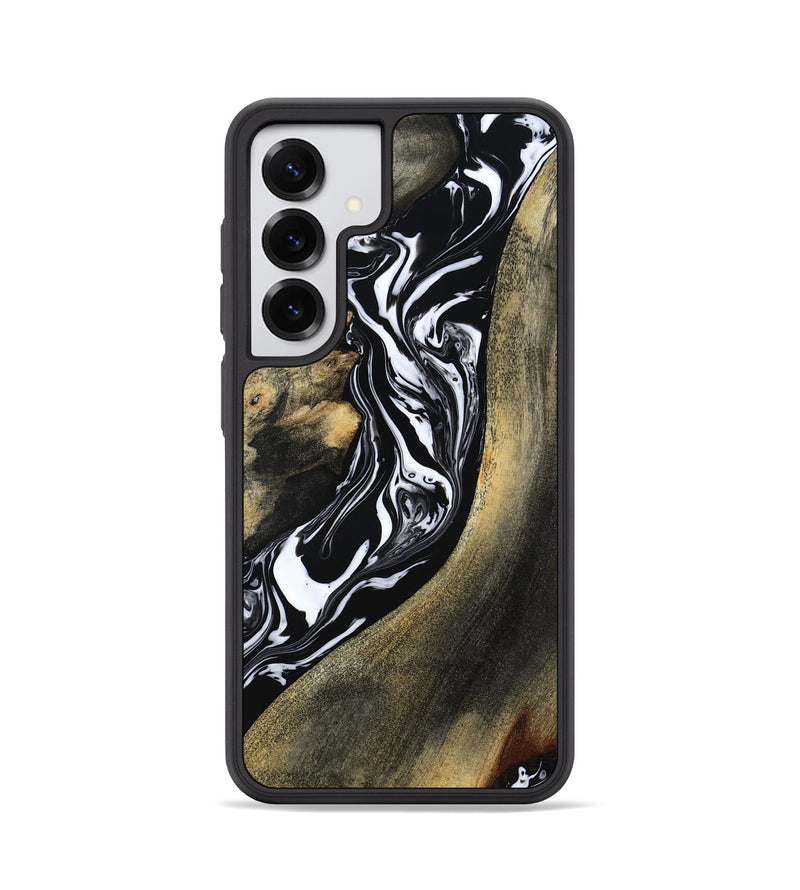 Galaxy S25 Wood Phone Case - Emelia (Black & White, 784354)
