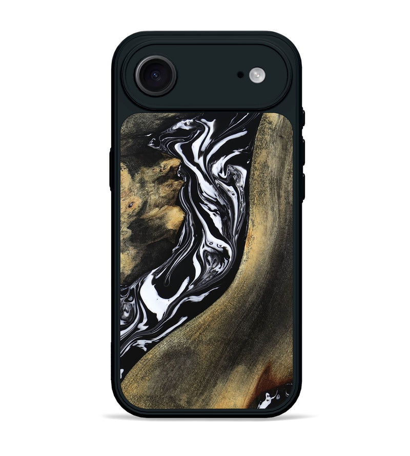 iPhone 17 Air Wood Phone Case - Emelia (Black & White, 784354)