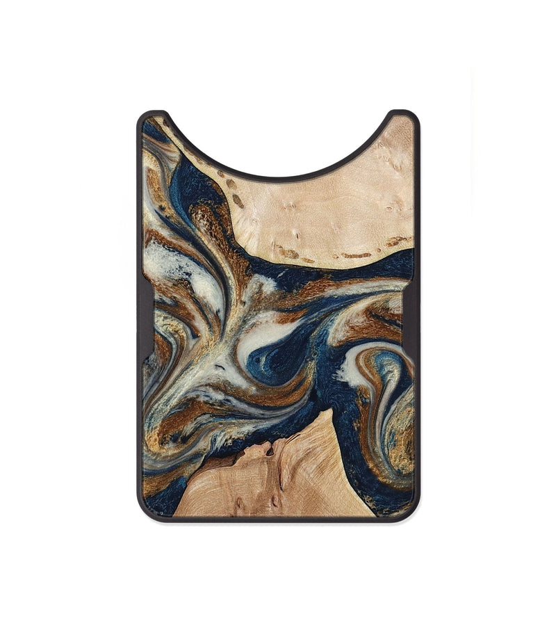 Alloy Wood Wallet - Aaden (Teal & Gold, 784385)