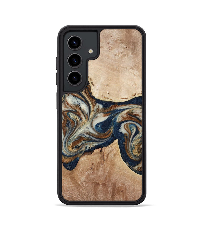 Galaxy S24 Wood Phone Case - Aaden (Teal & Gold, 784385)