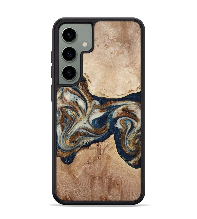 Galaxy S24 Plus Wood Phone Case - Aaden (Teal & Gold, 784385)
