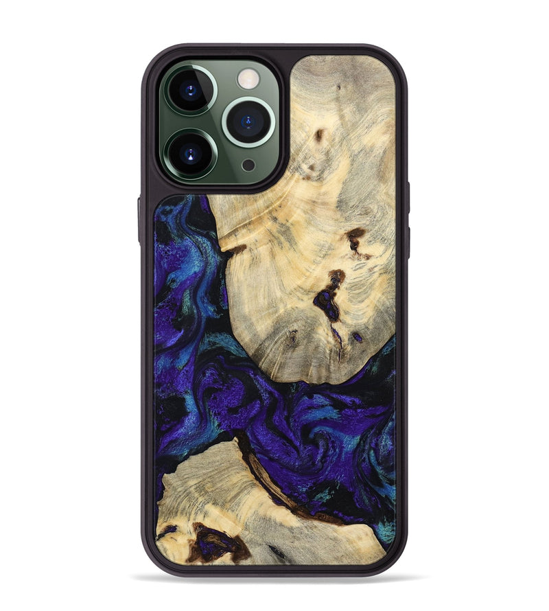 iPhone 13 Pro Max Wood Phone Case - Nelda (Purple, 784392)