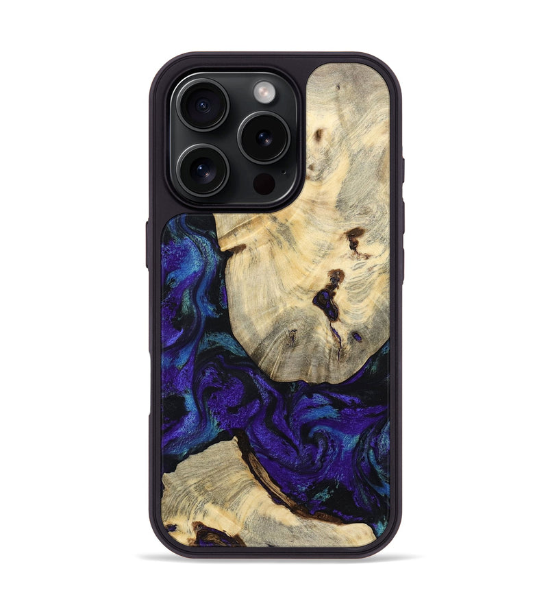 iPhone 16 Pro Wood Phone Case - Nelda (Purple, 784392)