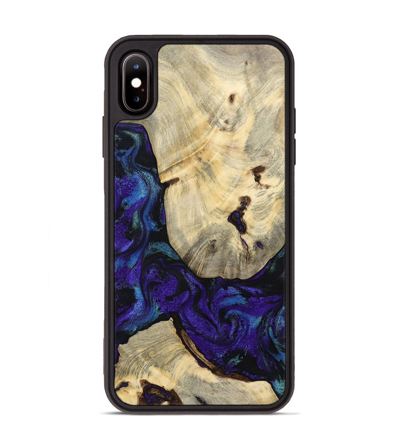 iPhone Xs Max Wood Phone Case - Nelda (Purple, 784392)