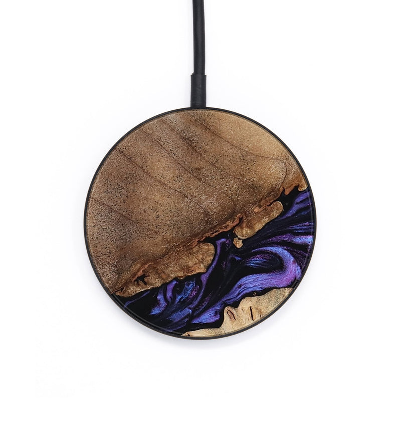 Circle Wood Wireless Charger - Teena (Purple, 784395)