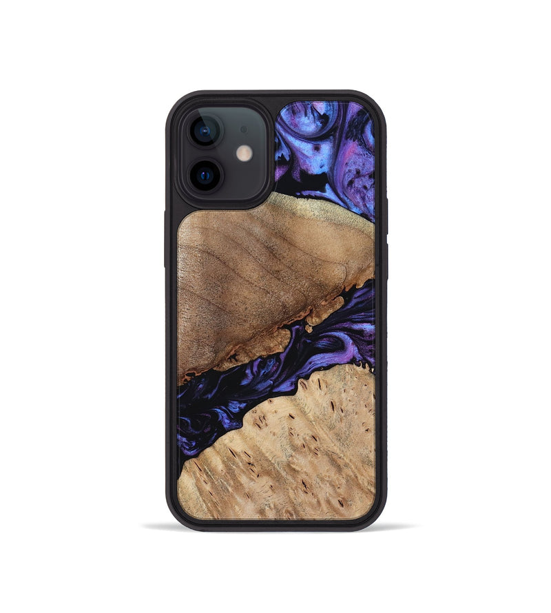 iPhone 12 mini Wood Phone Case - Teena (Purple, 784395)