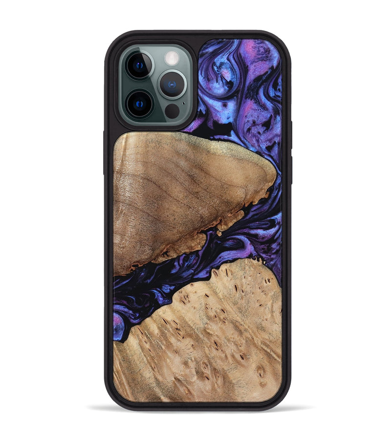 iPhone 12 Pro Max Wood Phone Case - Teena (Purple, 784395)