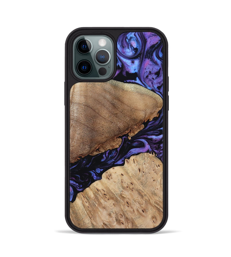 iPhone 12 Pro Wood Phone Case - Teena (Purple, 784395)