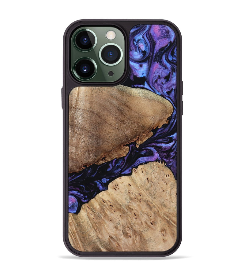 iPhone 13 Pro Max Wood Phone Case - Teena (Purple, 784395)