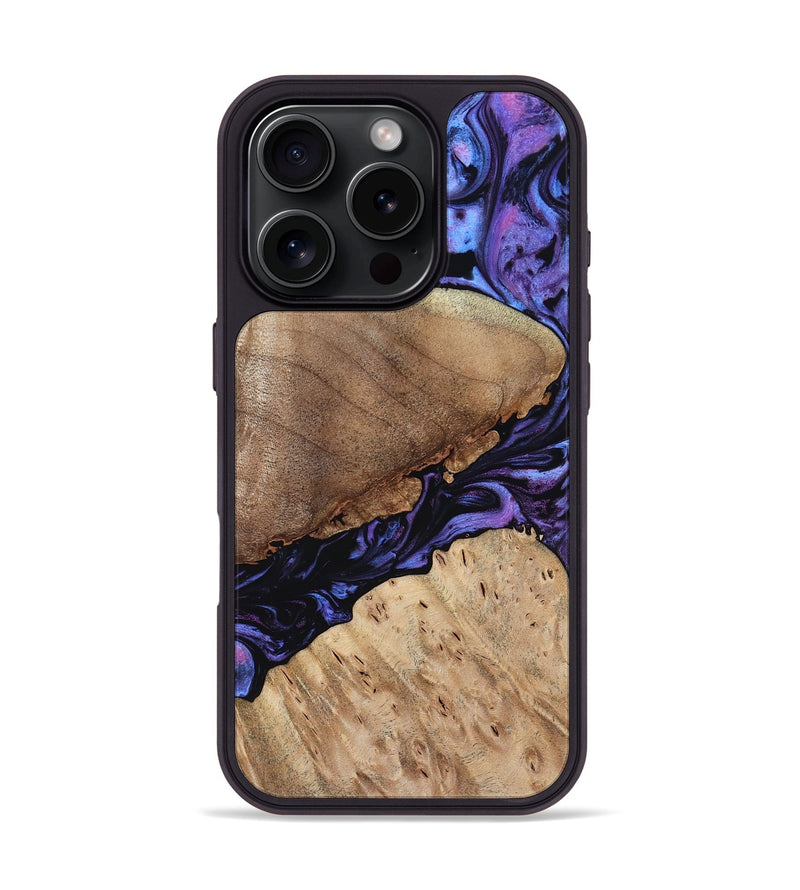 iPhone 16 Pro Wood Phone Case - Teena (Purple, 784395)