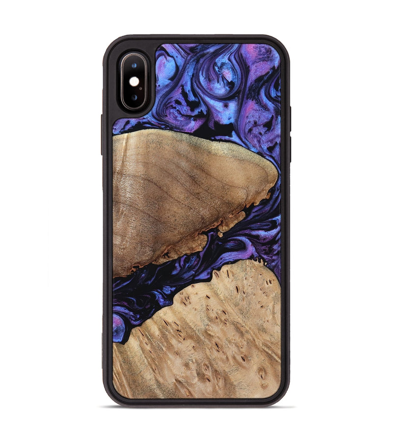 iPhone Xs Max Wood Phone Case - Teena (Purple, 784395)
