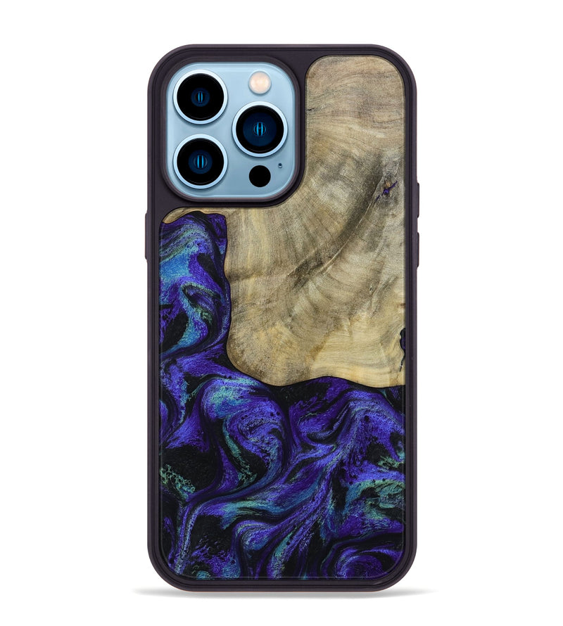 iPhone 14 Pro Max Wood Phone Case - Holli (Purple, 784415)